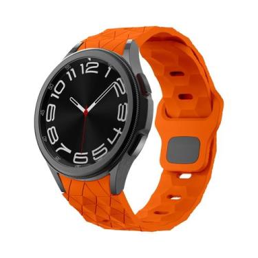 Imagem de Pulseira De Silicone Macia Com Padrão De Futebol Para Samsung Galaxy W