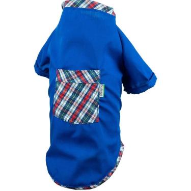 Imagem de Roupa Para Cachorro Festa Junina Azul Com Bolso - Tam. G