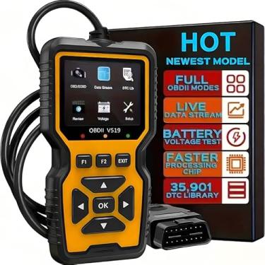 Imagem de Scanner OBD2 Ferramenta profissional de diagnóstico de carro resistente com gráficos de dados ao vivo, leitor de código/raser, verificar a luz do motor, tração VIN, status de emissões para a maioria