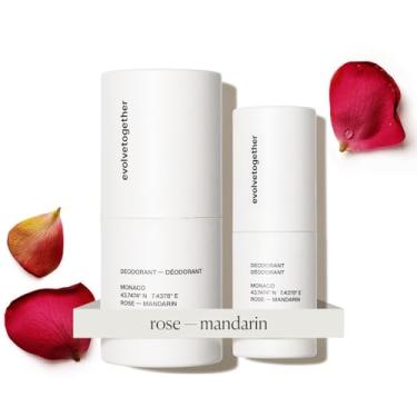 Imagem de evolvetogether Duo desodorante natural sem alumínio para mulheres e homens | mandarim, oud e patchouli | Neutraliza odores, suaviza a pele | vegano, sem crueldade, sem bicarbonato de sódio | Feito nos
