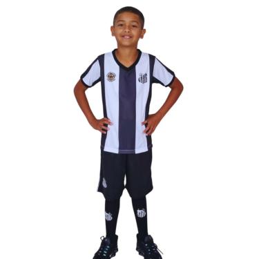 Imagem de Uniforme Infantil Santos Kit 3 Peças Oficial