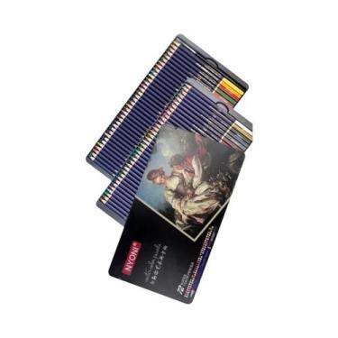 Imagem de Lápis De Aquarela 12/24/48/72 Cores, Pontas Macias De 4.2mm, Solúveis 