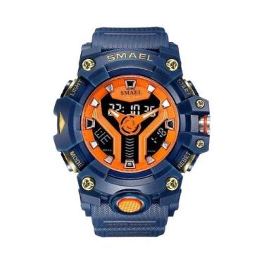 Imagem de Relógio Esportivo Militar Masculino SMAEL Com Luz LED, Resistente a Ch