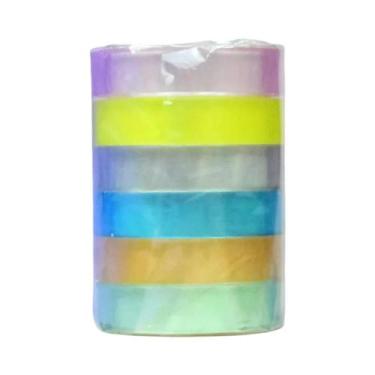 Imagem de Pacote Com 6 Bolas Adesivas Transparentes, Conjunto De 6 Cores, Fita A