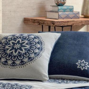 Imagem de Capa de Almofada Decorativa Turin Quadrada 1 Peça 58% Algodão / 42% Po