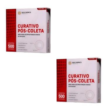 Imagem de Curativo Pós Coleta Redondo Flexível Descarpack KIT:2 CAIXAS
