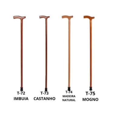Imagem de Bengala Bastão de Madeira Imbuia Plus T72 - Indaia