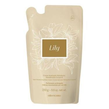 Imagem de Refil Creme Acetinado Hidratante Desodorante Corporal Lily 250g - O Bo