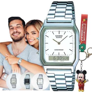 Imagem de Relógio Pulso Casio Unissex Vintage Feminino Masculino Pequeno Quadrad