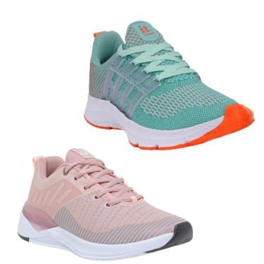 Imagem de Tênis Feminino Esportivo Caminhada Corrida Confortável Kit