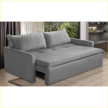 Imagem de Sofá Sem Caixa Retrátil e Reclinável 1,65m com Molas Karla Suede Rover