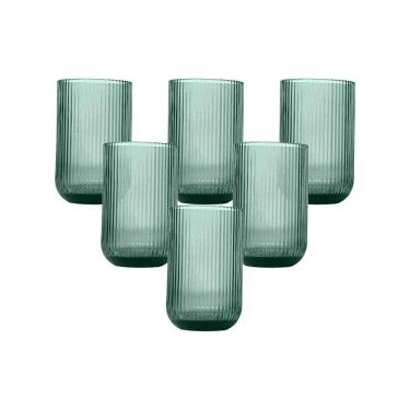 Imagem de Jogo de Copos L'Hermitage Cameratta 425ml em Cristal Ecológico Verde - 6 Peças