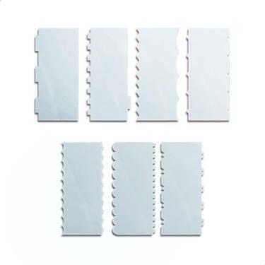 Imagem de Espátula 20cm Acrílico Alisador Bolo Confeitaria Kit 7 Un - Tabuleiros