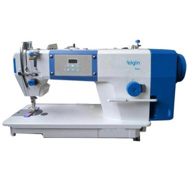 Imagem de Máquina de Costura Industrial Reta Elgin-Corte de Linha-110V, Azul, RT