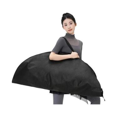 Imagem de Bolsa De Armazenamento Impermeável Preta Em TNT Com Zíper Para Saias D