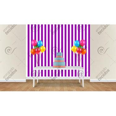 Imagem de Painel em Jacquard Estampado Listrado Roxo, 2,00 x 2,80, 2,00 x 2,80