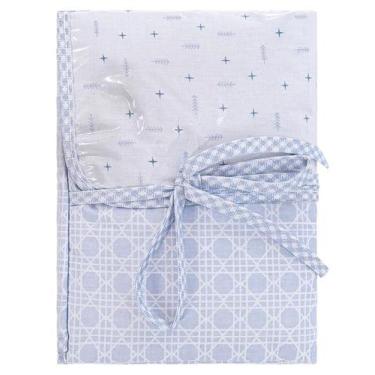 Imagem de Trocador de Fraldas Portátil Baby Joy Clássicos, PALHA AZUL