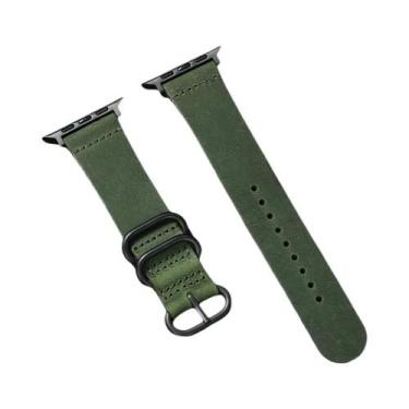 Imagem de Pulseira De Couro Genuíno Para Apple Watch 1-10 Ultra SE 2 IWatch 38-4