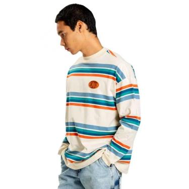 Imagem de Camiseta Baw Manga Longa Stripes Authentic Bege-Masculino