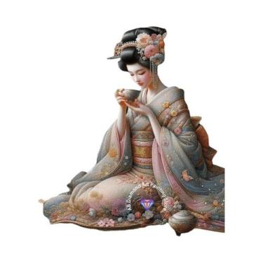 Imagem de Kit De Pintura Diamante Estilo Antigo Mulher Com Guarda-Chuva 5D DIY B