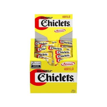 Imagem de Chiclete Adams Chiclets Hortelã - Display com 100 unidades de 2,8g