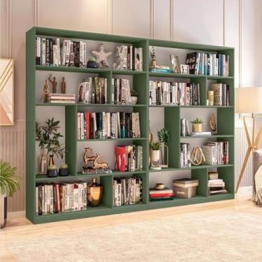Imagem de Kit 2 Estante para Livros 180cmx240cm 4 Prateleiras Seattle Yescasa