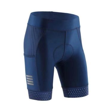 Imagem de Shorts De Ciclismo Femininos Com Almofada, Preto E Azul, Moda De Verão