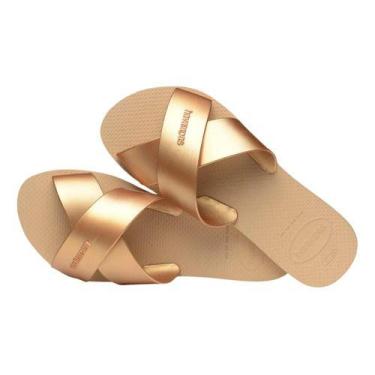 Imagem de Chinelo Havaianas Aqua Original Top -, Dourado, 37.8 BR