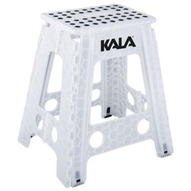 Imagem de Banqueta Plástica Dobrável Branca 45cm Kala