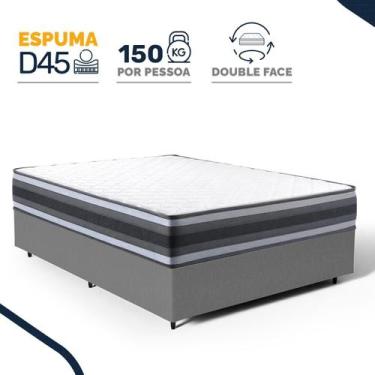 Imagem de Cama Box com Colchão de Espuma D45 Double Face Territory Hellen Casal 