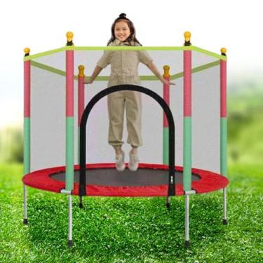 Imagem de Cama Elástica Pula Pula Infantil Reforçada Rede Proteção - Meu confort