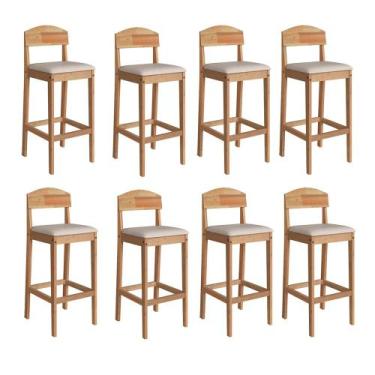 Imagem de Kit 8 Banquetas Altas Capri para Bancada e Cozinha com Design Moderno 
