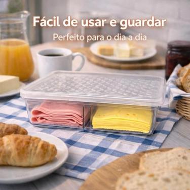 Imagem de Porta Frios Acrílico Transparente com Tampa  Ideal para Queijo, Presun