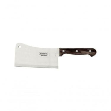 Imagem de Cutelo Tramontina Em Inox Polywood 6 Com Cabo Castanho