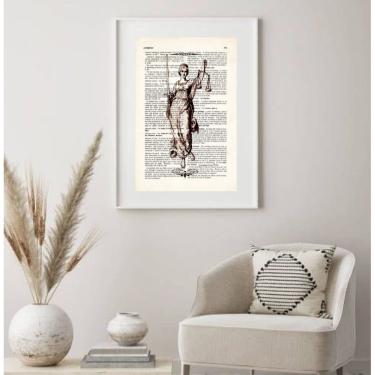 Imagem de Quadro Decorativo Deusa Da Justiça Vintage - 60x48cm