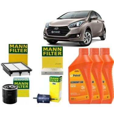 Imagem de Kit Troca De Óleo 5w30 e Filtros Hyundai Hb20 e Hb20s 1.0 12v 2019 202