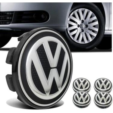 Imagem de Calota 55mm Tampa Miolo Roda Liga Leve Gol Polo Up Fox Voyage Saveiro 