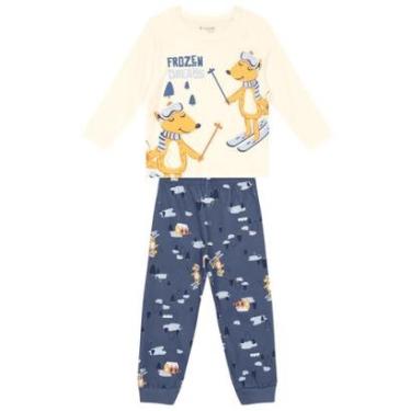 Imagem de Pijama infantil menino animais brilha no escuro Brandili-Masculino