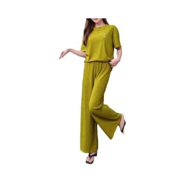 Imagem de Conjunto De Pijamas Femininos Quentes De Flanela Com Manga Longa Em Ve