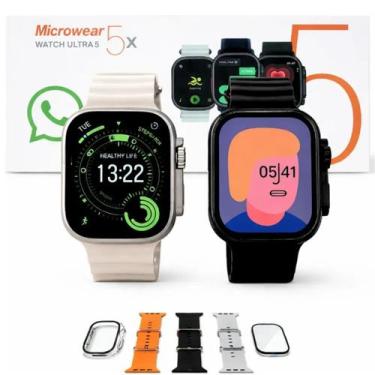 Imagem de Smartwatch Ultra 5X Prata Relogio Inteligente Com GPS IA Monitoramento