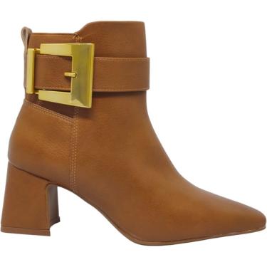 Imagem de Bota Feminina Casual Dia a Dia Passeio Festa Trabalho Rodeio Cano Baixo Bico Fino Salto...