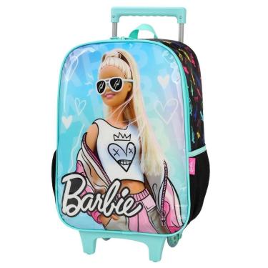 Imagem de Mochila Escolar de Rodinha Barbie Boneca Modelo Az-Feminino