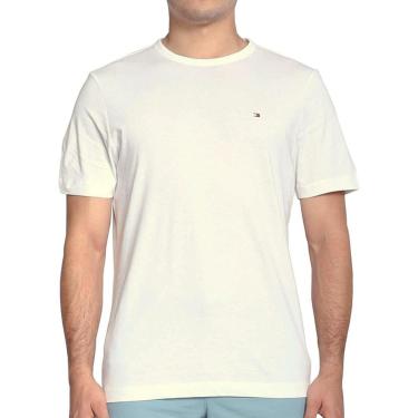 Imagem de Camiseta Tommy Hilfiger Masculina Essential Cotton Icon Branca Off-White-Masculino