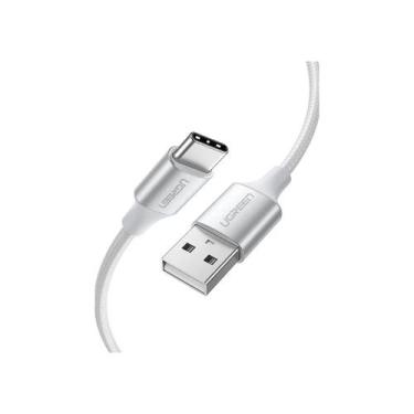 Imagem de Cabo de dados ugreen usb para usb-c nylon trancado 2m 3a us288 prata -
