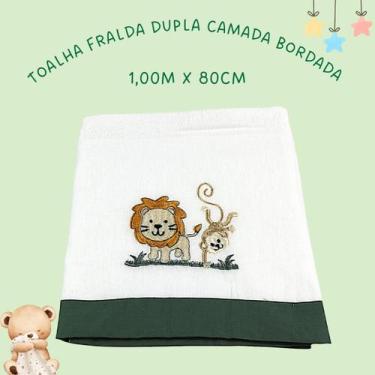 Imagem de Toalha de Bebê 1,00m x 70cm Tecido Fralda Já Bordado Dupla Camada Luma