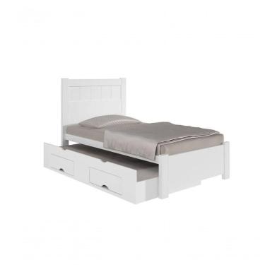 Imagem de Cama Solteiro Com Cama Auxiliar - Primícia Plus-branco - Móveis D`doro