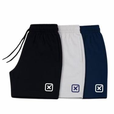 Imagem de Kit 3 short txc logo x plus size bermuda tactel elastano agro dry fit 