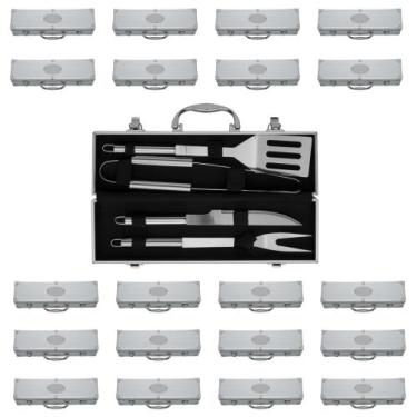 Imagem de Kit 20 Unidades - Kit Churrasco na Maleta Inox - ZZ