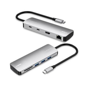 Imagem de Hub USB-C 9 em 1 Comtac Aluminium HDMI 4K RJ-45 USB 3.0 SD