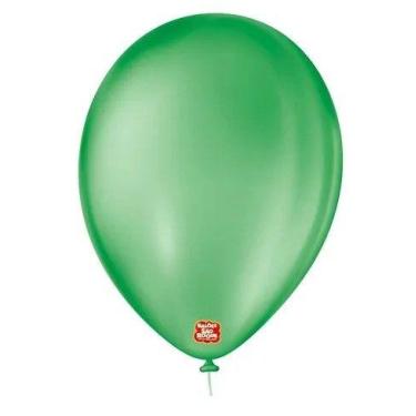 Imagem de Balao 9 liso c/50 verde bandeira sao roque - são roque